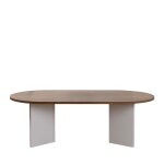 Table basse ovale en bois 119x60cm - bois foncé Table basse ovale en bois 119x60cm - bois foncé