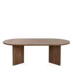 Table basse ovale en bois 119x60cm - bois fonc