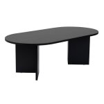 Table basse ovale - l119 cm - effet bois noir Table basse ovale - l119 cm - effet bois noir