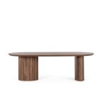Table basse ovale en manguier contemporaine l130 Table basse ovale en manguier contemporaine l130