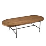 Table basse ovale plateau en bois de teck recyclé l140 Table basse ovale plateau en bois de teck recyclé l140
