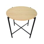 Table basse plaqué chêne et métal Table basse plaqué chêne et métal