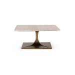 Table basse avec plateau en marbre et structure en bronze Table basse avec plateau en marbre et structure en bronze