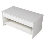 Table basse avec plateau relevable blanche