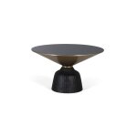 Table basse plateau verre tremp structure aluminium