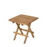 Table basse pliante carre de jardin en bois teck