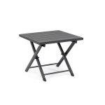 Table basse pliante de jardin en aluminium l44 anthracite