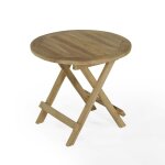 Table basse pliante de jardin en teck massif d 50 cm Table basse pliante de jardin en teck massif d 50 cm