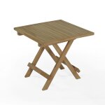 Table basse pliante de jardin en teck massif l50 cm