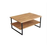 Table basse rectangulaire bois / métal double plateau Table basse rectangulaire bois / métal double plateau