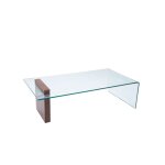 Table basse rectangulaire en bois et en verre l120 Table basse rectangulaire en bois et en verre l120