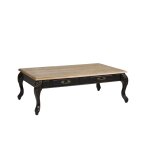 Table basse rectangulaire en chne noire