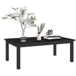 Table basse rectangulaire de jardin plateau � lattes alu