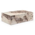 Table basse rectangulaire marbre d'ingénierie beige et marron Table basse rectangulaire marbre d'ingénierie beige et marron