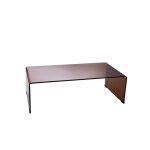 Table basse rectangulaire en verre fum l110