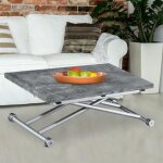 Table basse relevable effet bton