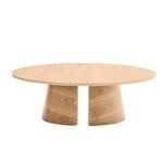 Table basse ronde 110cm en bois et pied central rond cep 110x110x36cm Table basse ronde 110cm en bois et pied central rond cep 110x110x36cm
