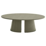 Table basse ronde 110cm en bois et pied central rond cep 110x110x36cm Table basse ronde 110cm en bois et pied central rond cep 110x110x36cm