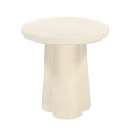 Table basse ronde d. 50 cm, béton blanc enduit Table basse ronde d. 50 cm, béton blanc enduit