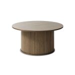 Table basse ronde 90 cm bois fonc