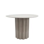 Table basse ronde en aluminium �64cm - beige