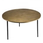 Table basse ronde aluminium doré d80 Table basse ronde aluminium doré d80