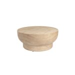 Table basse ronde en béton finition travertin beige Table basse ronde en béton finition travertin beige