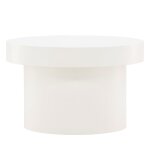 Table basse ronde en bois 80cm - blanc