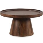 Table basse ronde en bois de manguier 80 cm Table basse ronde en bois de manguier 80 cm