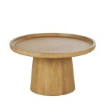 Table basse ronde en bois de manguier massif d80