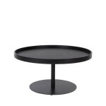 Table basse ronde en bois et métal ø70cm - noir Table basse ronde en bois et métal ø70cm - noir