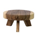Table basse ronde en bois naturel 24x50