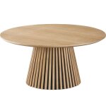 Table basse ronde en bois pitement cannel 80 cm