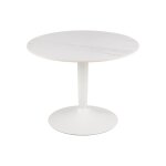Table basse ronde en céramique et métal d60 blanc marbre Table basse ronde en céramique et métal d60 blanc marbre