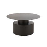 Table basse ronde design en métal noir d80 Table basse ronde design en métal noir d80