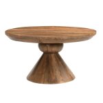 Table basse ronde diam80 cm en bois de manguier massif