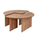 Table basse ronde duo pin atlantique 90cm