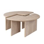 Table basse ronde duo pin atlantique 90cm