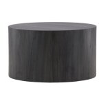 Table basse ronde effet marbre ø80cm - noir Table basse ronde effet marbre ø80cm - noir