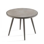 Table basse ronde de jardin plateau en céramique Table basse ronde de jardin plateau en céramique