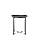Table basse ronde en mtal 75cm - noir