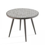 Table basse ronde motif en céramique Table basse ronde motif en céramique