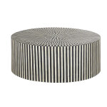 Table basse ronde noire et blanche d100 Table basse ronde noire et blanche d100