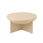 Table basse ronde organique en bois beige d90