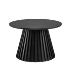 Table basse ronde plaqu� ch�ne noir d70 cm