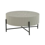 Table basse ronde style scandinave gris