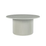 Table basse ronde style scandinave gris