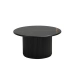 Table basse ronde style scandinave noir