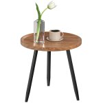 Table basse salon cadre en acier mdf effet bois de noyer Table basse salon cadre en acier mdf effet bois de noyer