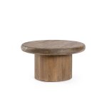 Table basse de salon ronde en bois de manguier d75 marron Table basse de salon ronde en bois de manguier d75 marron